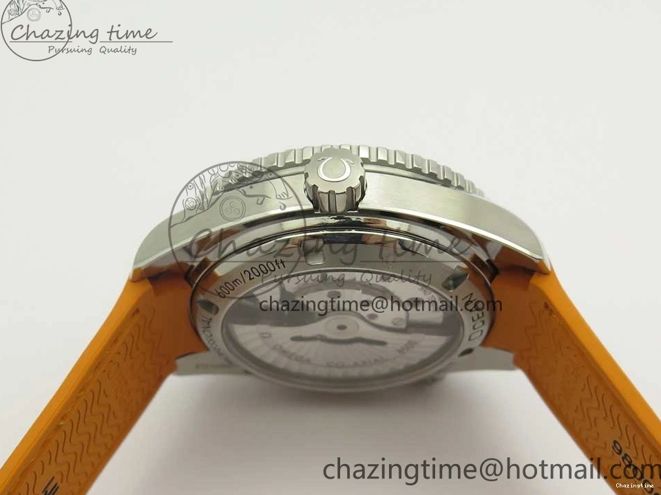 0317 Planet Ocean Professional Orange Bezel 42mm 1:1 VSF Best Edition on Orange Rubber Strap A8500 Super Clone Original 7947